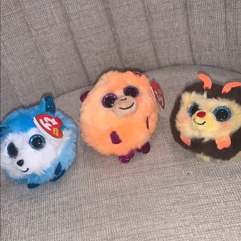 Ty Blue and Orange Plush Small Pet Toys